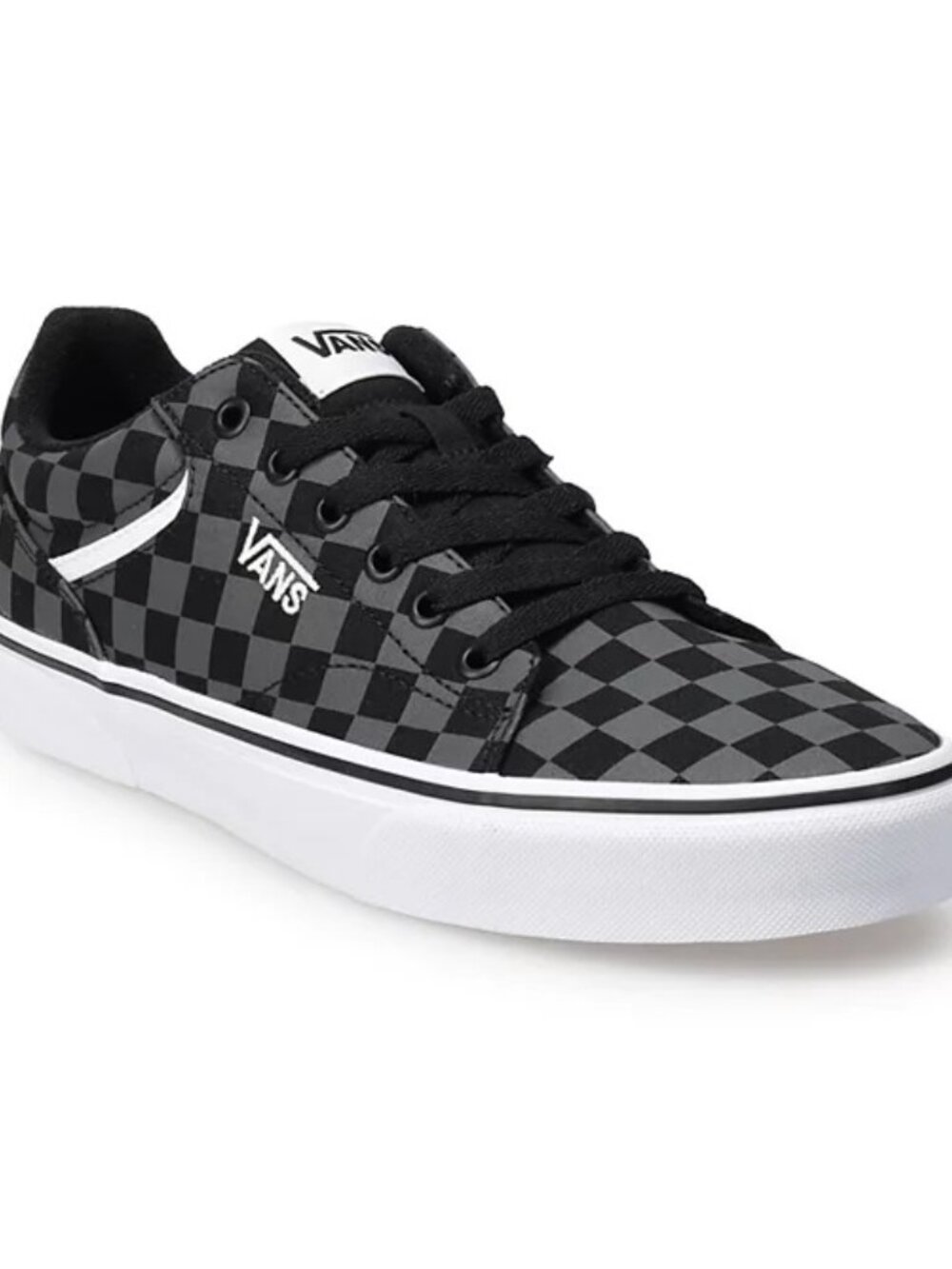 NIB Vans Seldan Checkerboard Black/Pewter Canvas Men's  Size 11  Skate Shoes